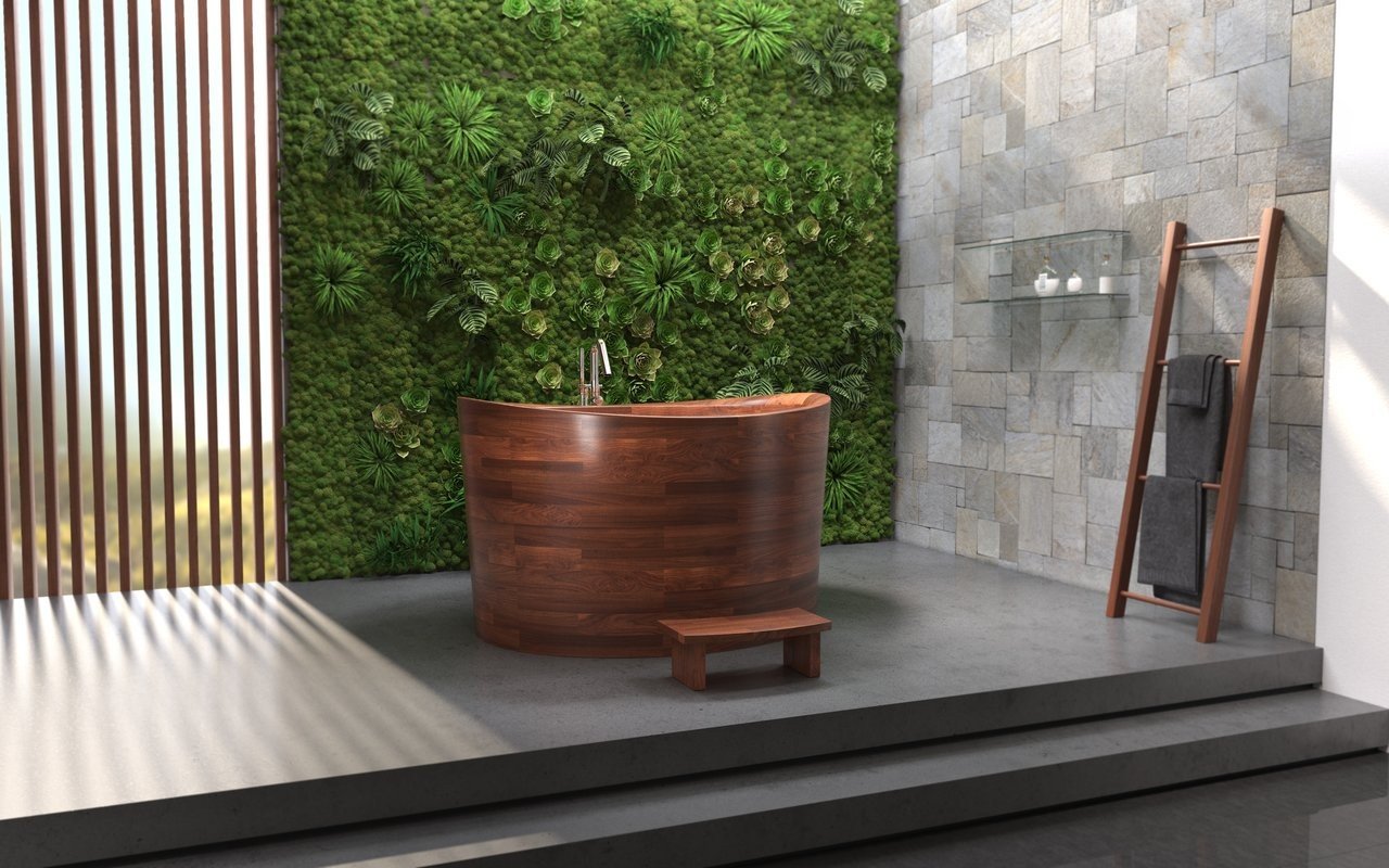 Aquatica True Ofuro Duo Wooden Freestanding Japanese Soaking Bathtub 06 (web)