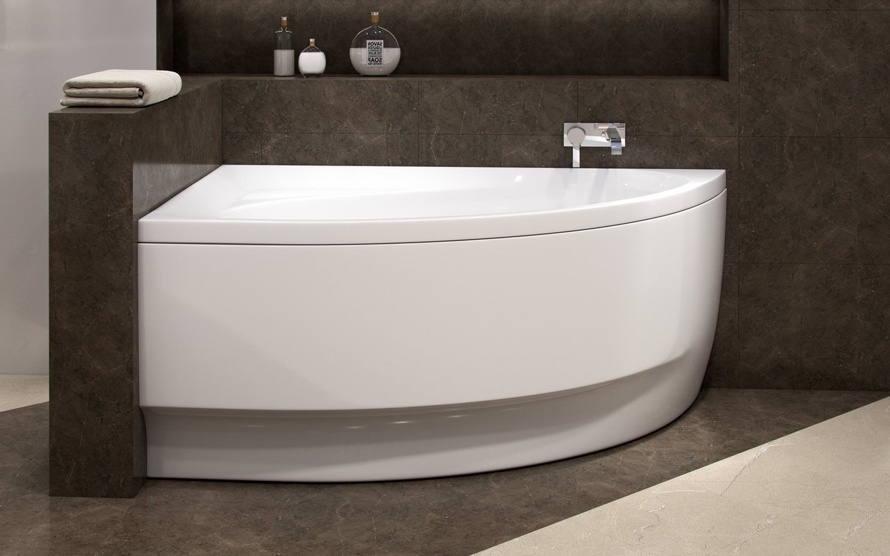 Aquatica Idea R Wht Corner Acrylic Bath Tub, High End Bathtubs