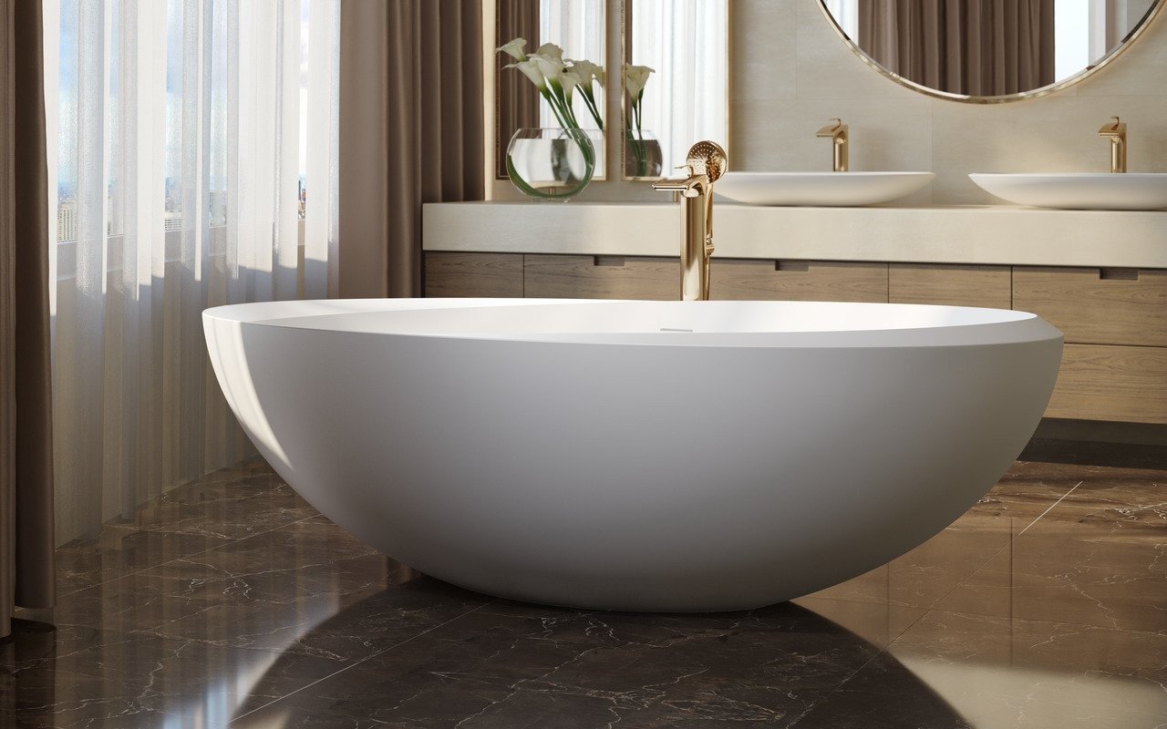 Aquatica Illusion-Wht Freestanding Solid Surface Bathtub picture № 0