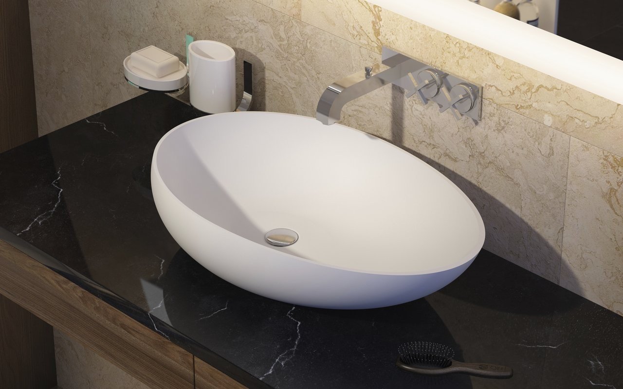Aquatica Spoon-2-Wht Stone Bathroom Vessel Sink picture № 0