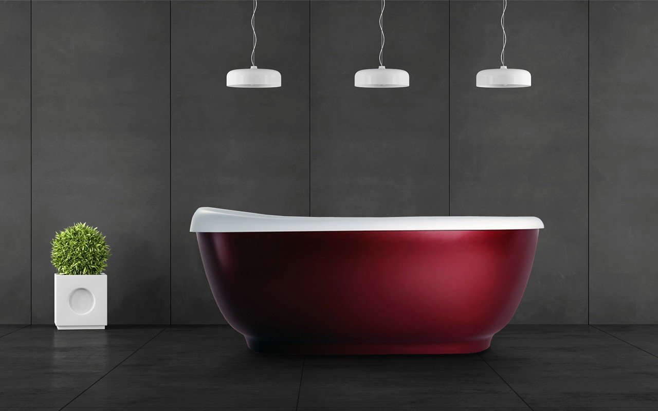 Aquatica Fido-Red™ Freestanding Solid Surface Bathtub picture № 0