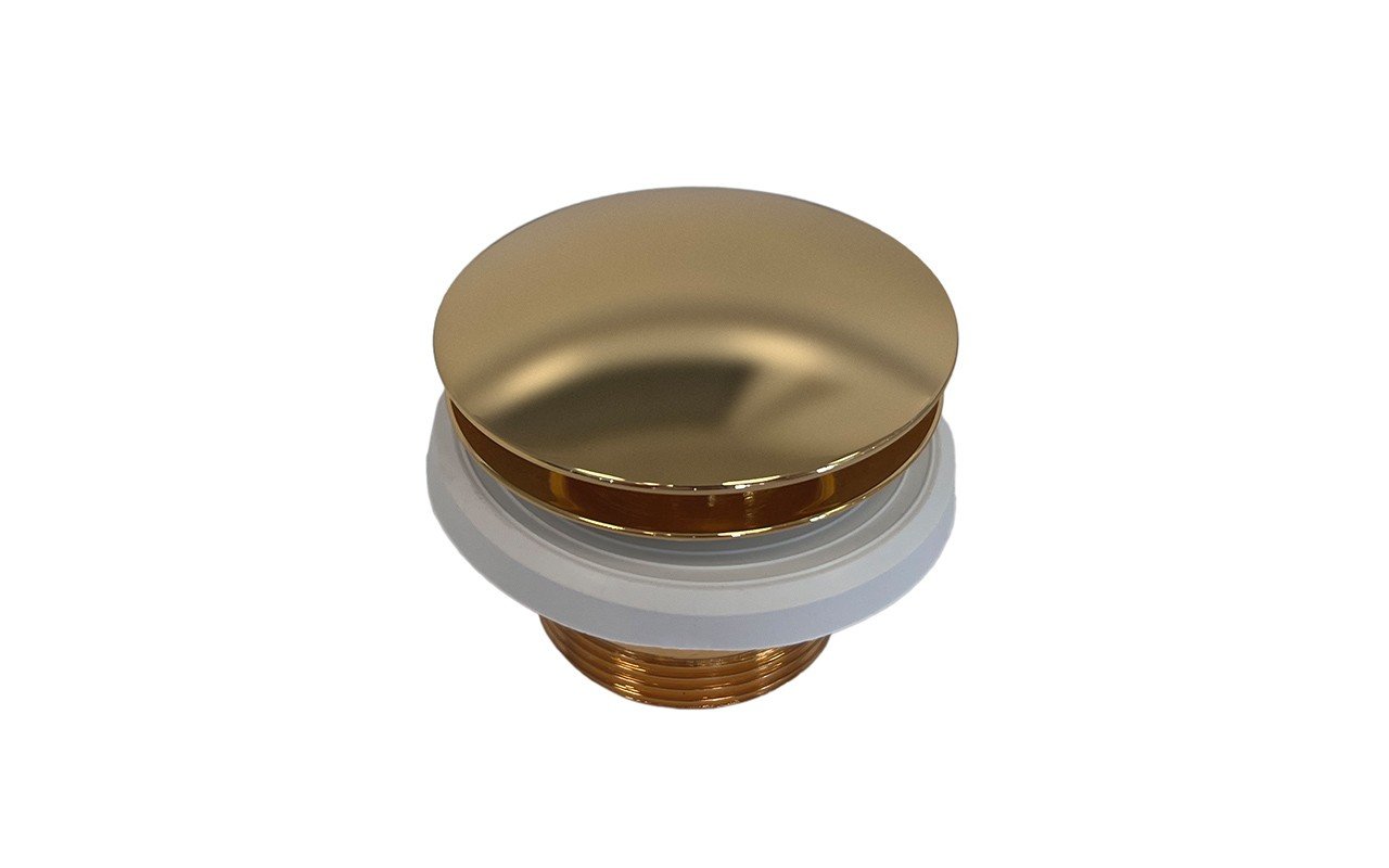 Euroclicker 3 Bathtub Drain (Polished Gold) Full Assembly picture № 0