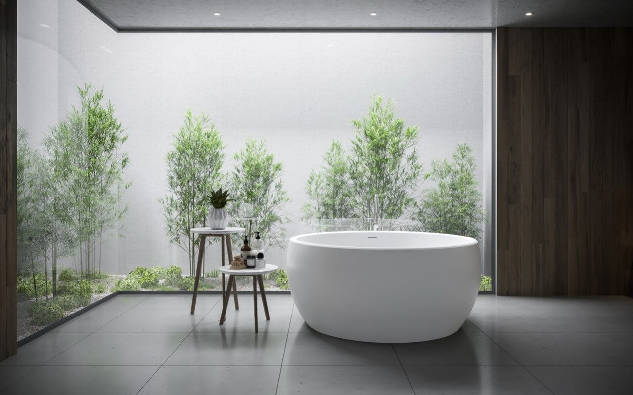 Aquatica Aura Round Freestanding Solid Surface Bathtub picture № 0