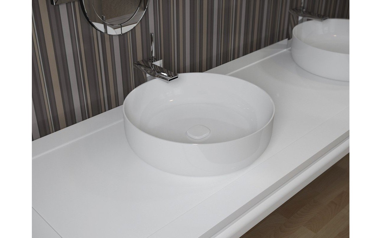 Aquatica Metamorfosi-Wht Round Ceramic Bathroom Vessel Sink picture № 0
