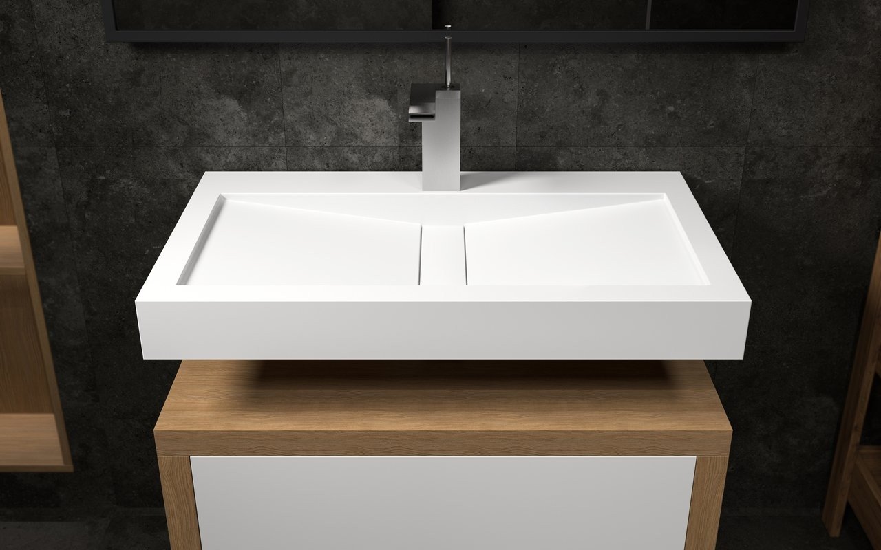 Aquatica Millennium-90-Wht Stone Bathroom Sink picture № 0