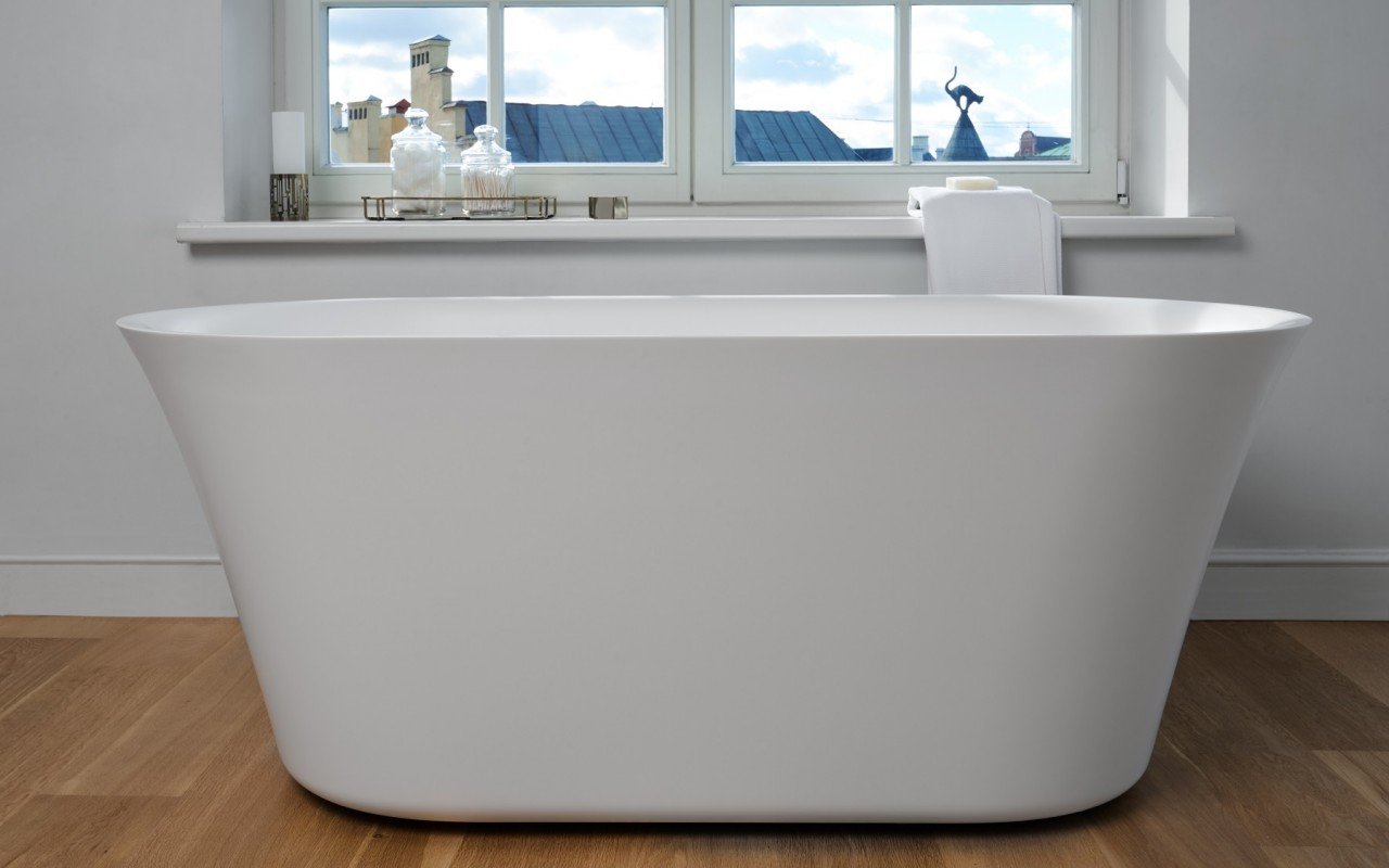 Aquatica Tulip-Grande-Wht™ Freestanding Solid Surface Bathtub picture № 0