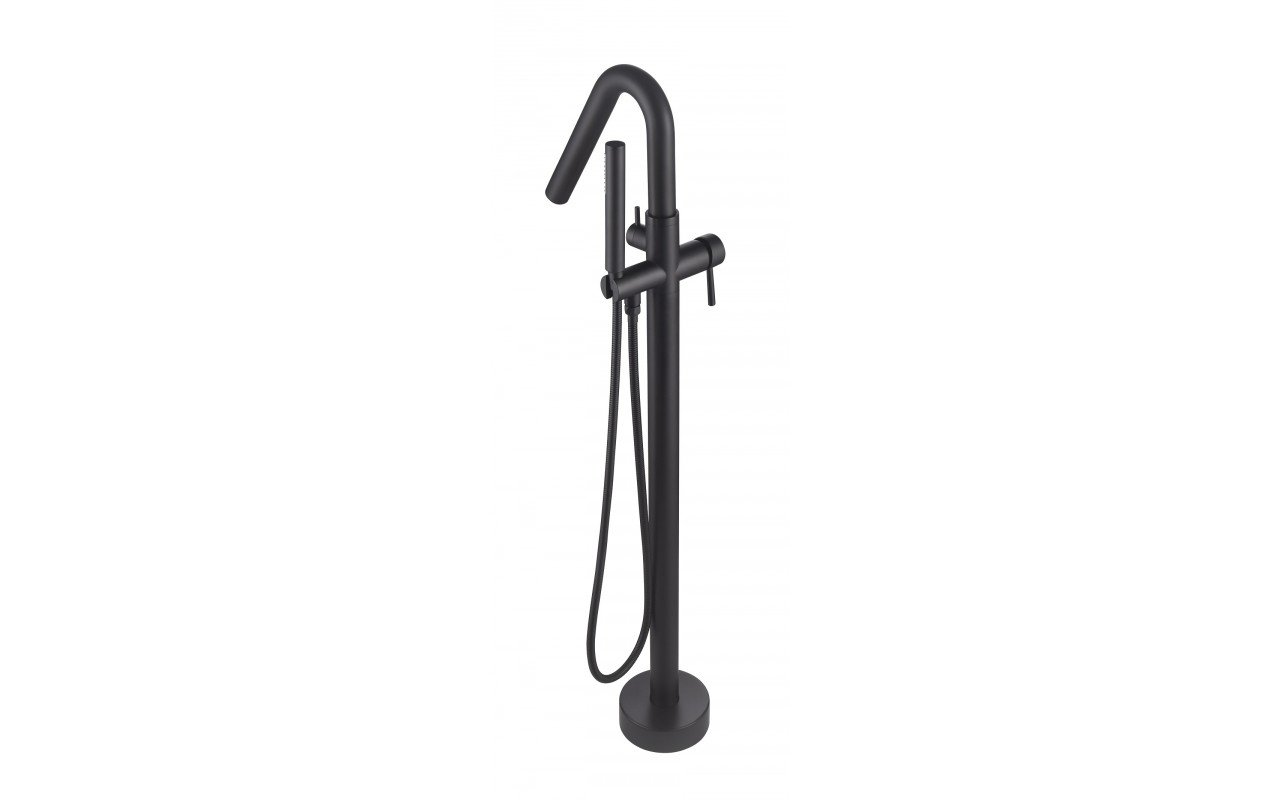 aquatica colonna 120 floor mounted tub filler black DF 02043 2V BK 3