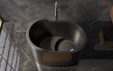 Aquatica True Ofuro Nano Black Freestanding Solid Surface Bathtub02