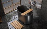 Aquatica True Ofuro Nano Black Freestanding Solid Surface Bathtub06