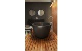 Spoon 2 Black Freestanding Solid Surface Bathtub (1) (web)