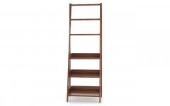 Universal Waterproof Bathroom Ladder Shelf American Walnut04web