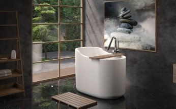 Aquatica True Ofuro Nano White Freestanding Solid Surface Bathtub 01 720