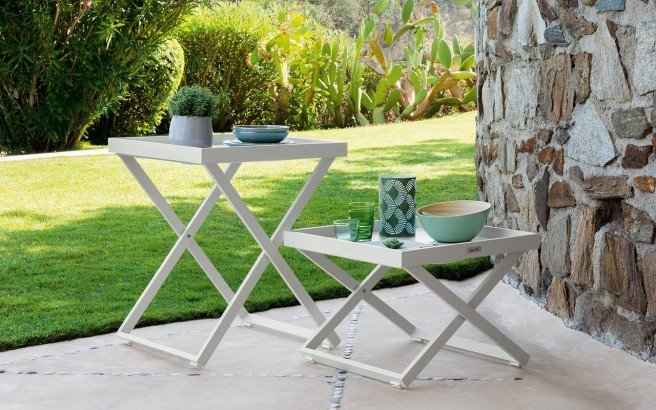 Ray Outdoor Table with Removable Tray by Talenti