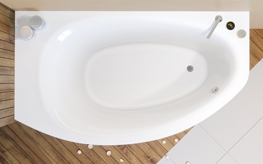 Anette b r wht corner acrylic bathtub