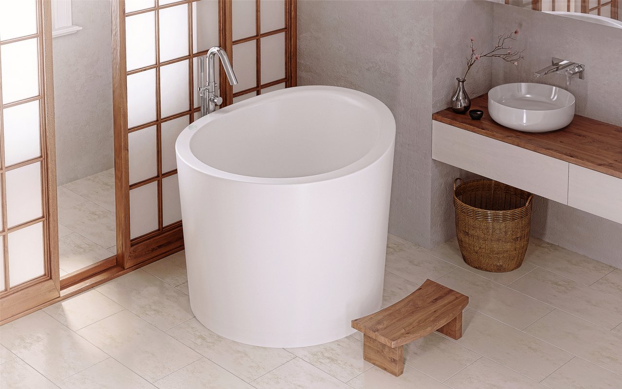 Aquatica True Ofuro Mini Tranquility Heated Japanese Bathtub 220 240v 50 60hz Usa International