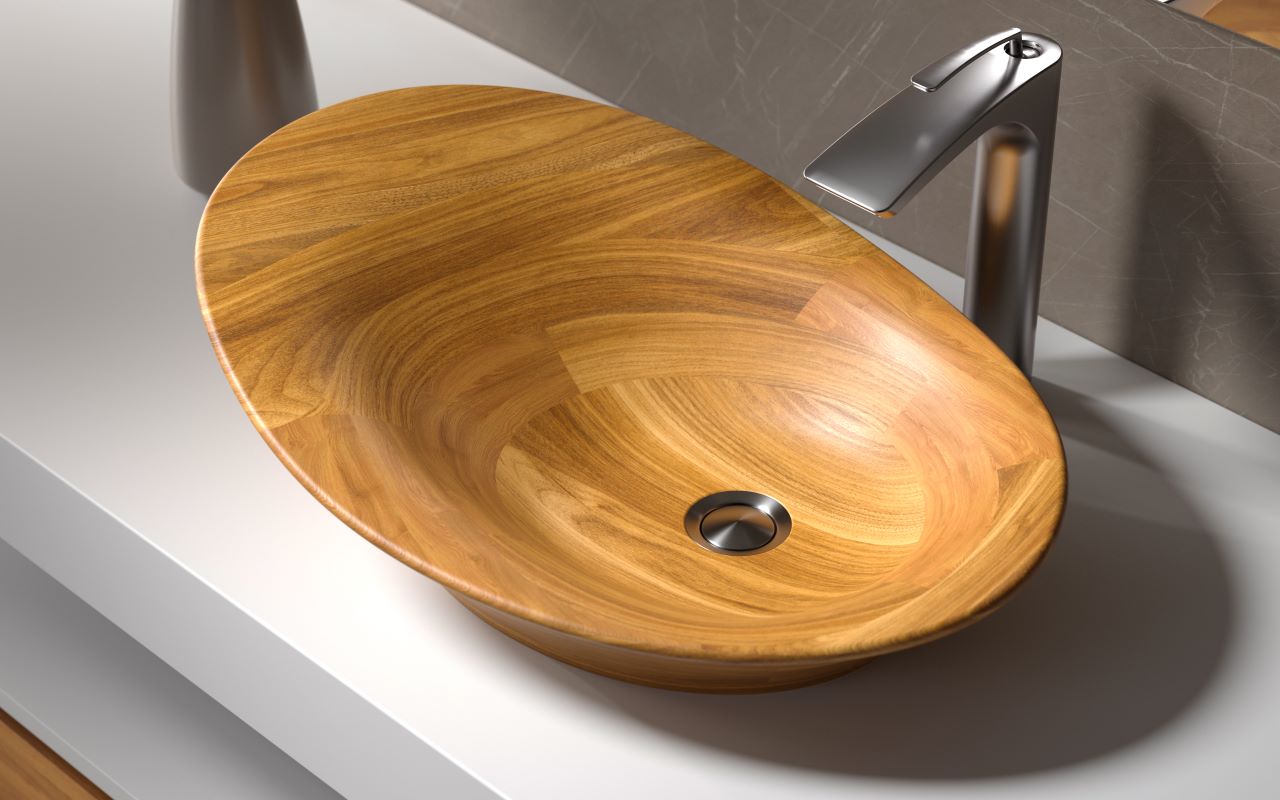 Aquatica Nanomorph Oak Wood Vessel Sink03