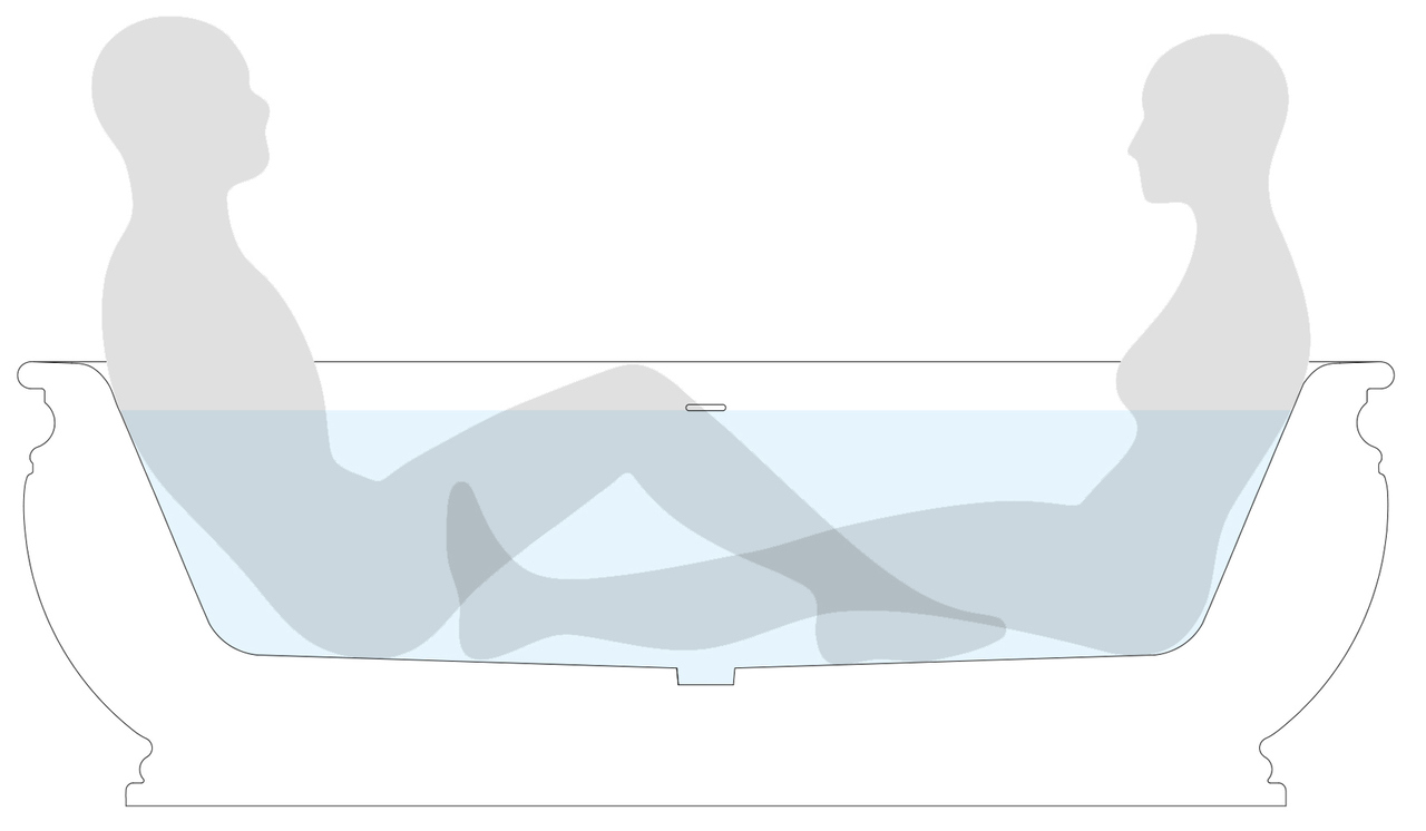 Olympian Freestanding Stone Bathtub ergonomic snippet